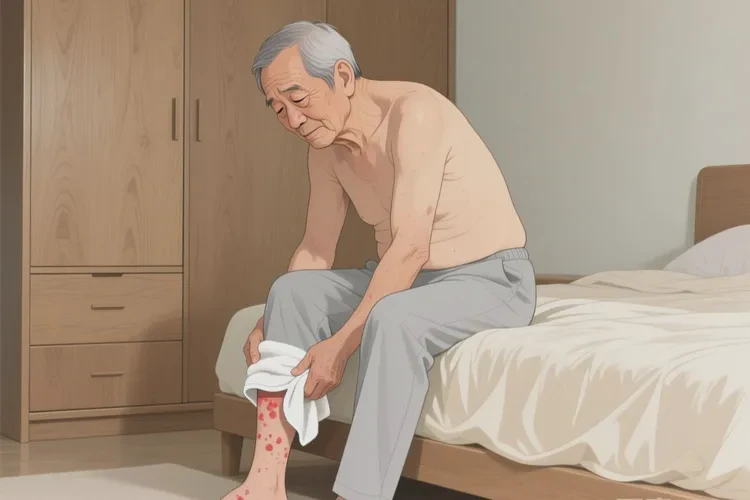 老人小腿上容易长湿疹可以治愈吗(图2)