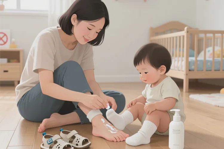 幼儿脚上偶尔长湿疹能治愈吗(图1)