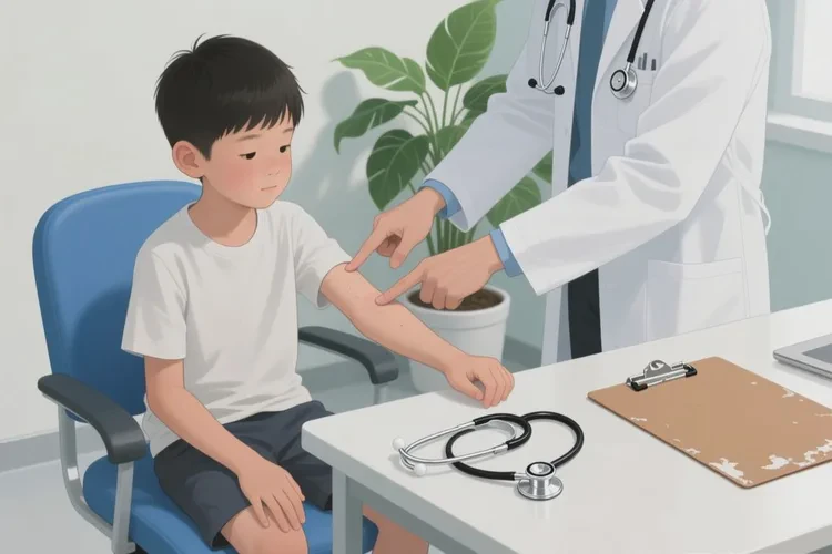 少儿手臂上容易起湿疹可以治愈吗(图2)