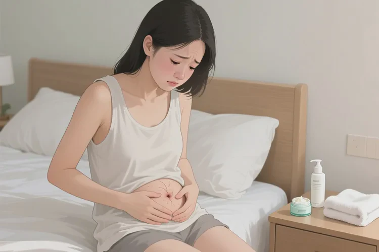 女人肚子上容易起湿疹能治愈吗(图1)