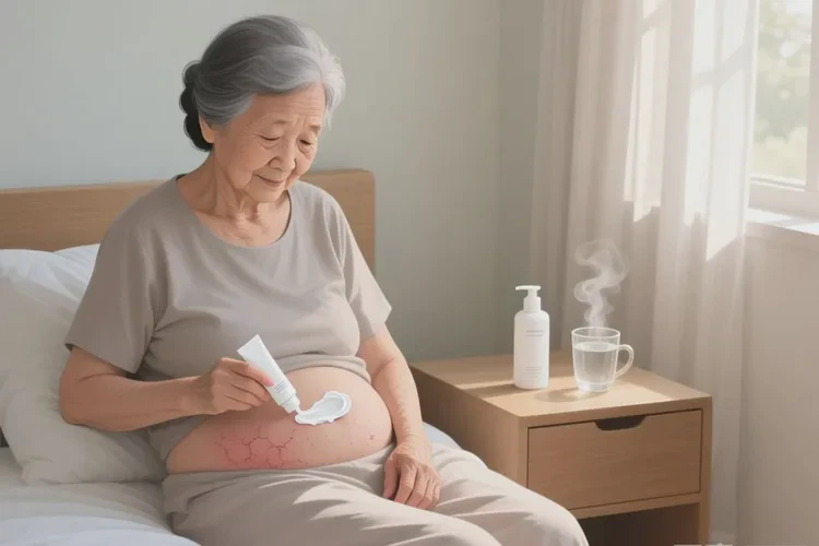 老年人肚子上容易长湿疹可以治愈吗(图1)