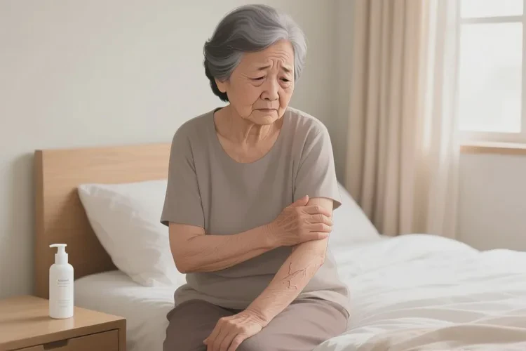 老人全身偶尔长湿疹可以治愈吗(图1)