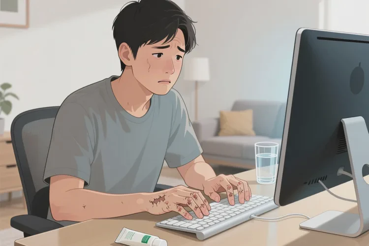 男人身上容易长湿疹能治愈吗(图1)