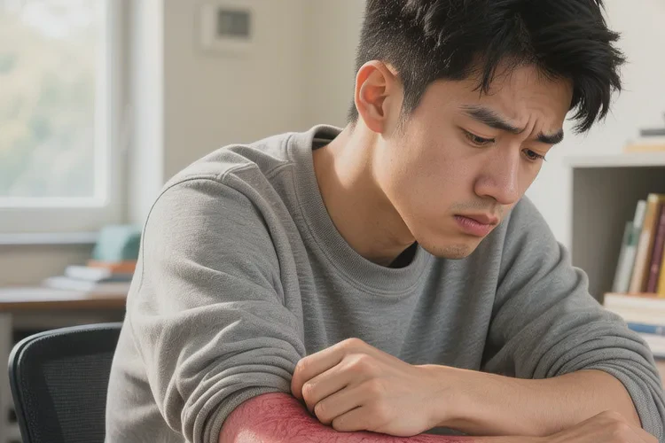 大学生手臂上经常起湿疹能治愈吗(图1)