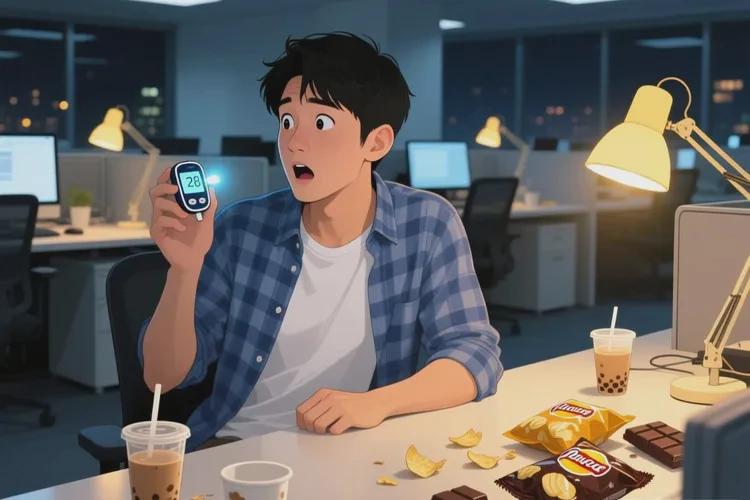 28岁晚餐血糖16.6是怎么回事(图1)