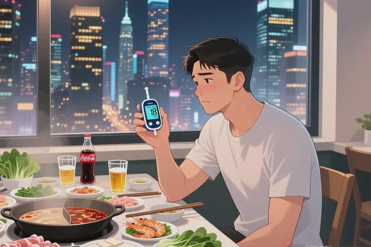 28岁晚餐血糖17.4是怎么回事(图1)