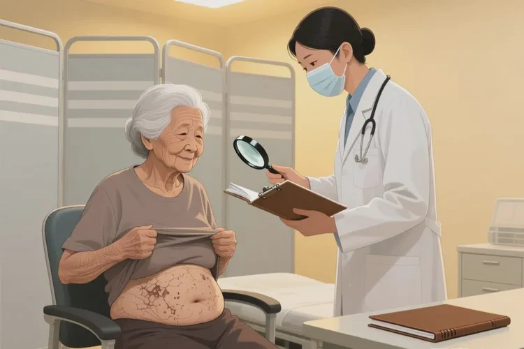 老人肚子容易长湿疹可以治愈吗(图1)