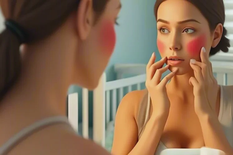 哺乳期妈妈脸上出现湿疹能治愈吗(图1)