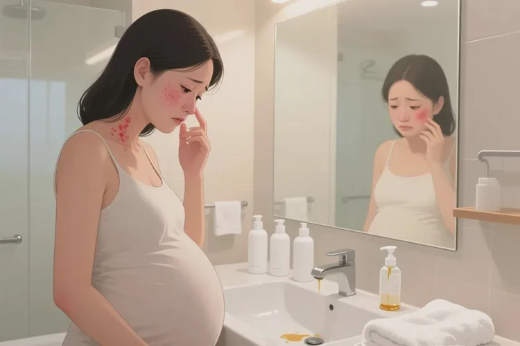 孕妇面部容易长湿疹可以治愈吗(图1)