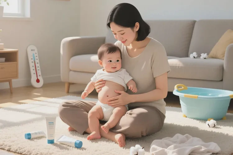 少儿肚子上出现湿疹可以治愈吗(图1)