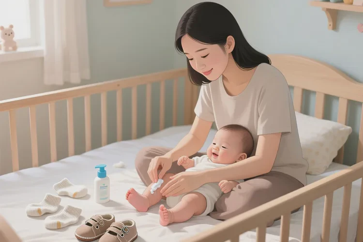 宝宝脚上起湿疹能不能治愈(图1)