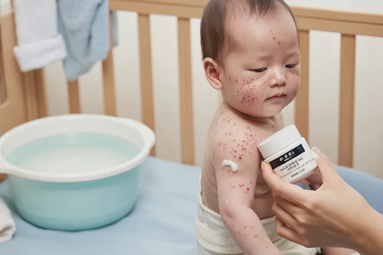 新生儿身上偶尔起湿疹能治愈吗(图1)