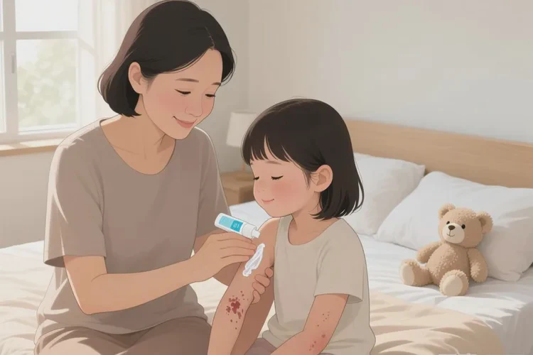 儿童手臂上偶尔长湿疹可以治愈吗(图1)