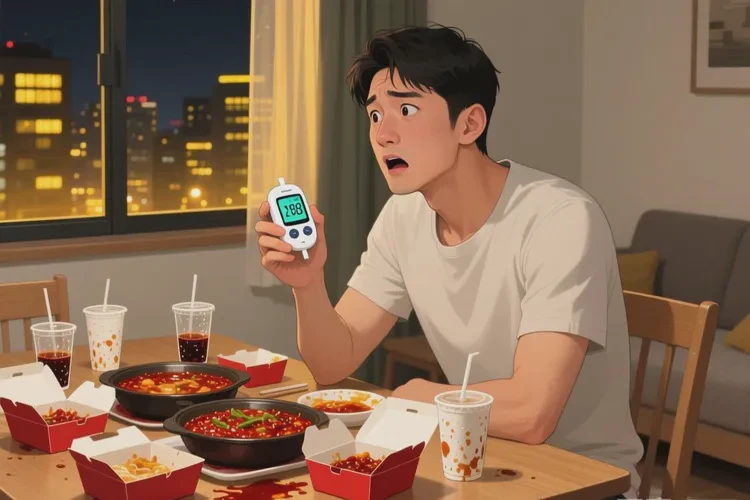 28岁晚餐血糖14.7是怎么回事(图1)