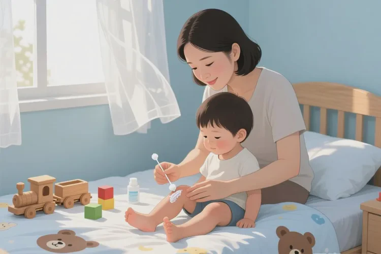 儿童小腿上容易起湿疹可以治愈吗(图1)