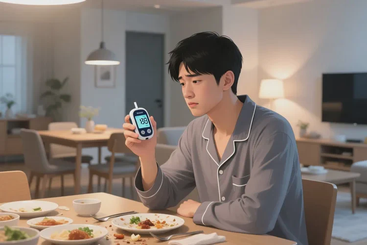 28岁晚餐血糖12.8是怎么回事(图1)