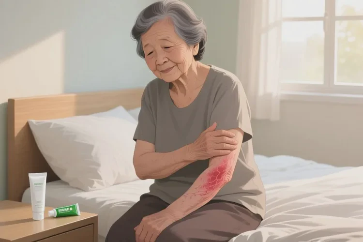 老年人手臂上经常长湿疹可以治愈吗(图1)