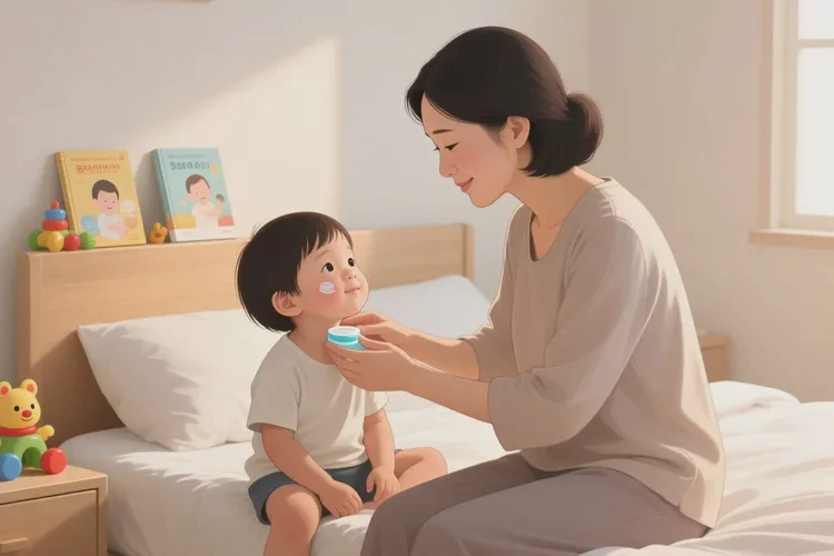 少儿脖子偶尔起湿疹可以治愈吗(图1)