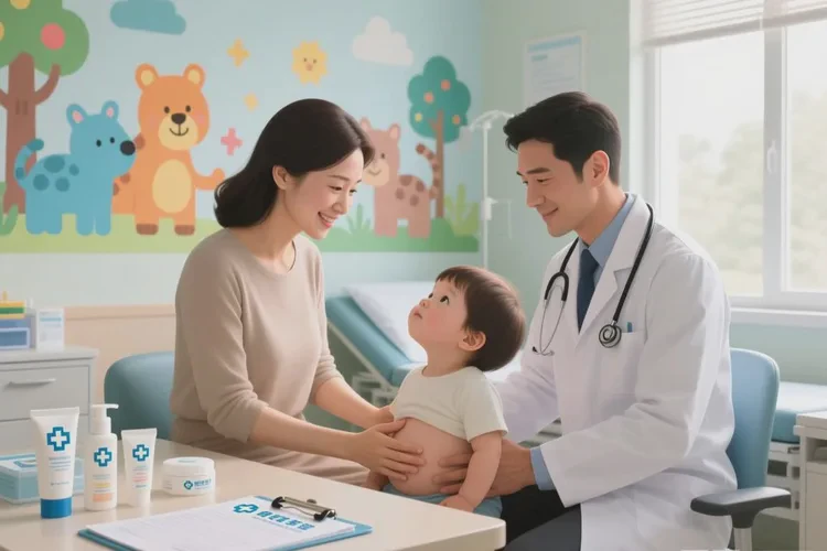 少儿肚子上偶尔起湿疹可以治愈吗(图1)