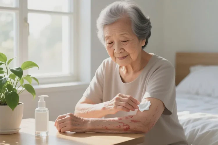 老年人手臂起湿疹可以治愈吗(图1)