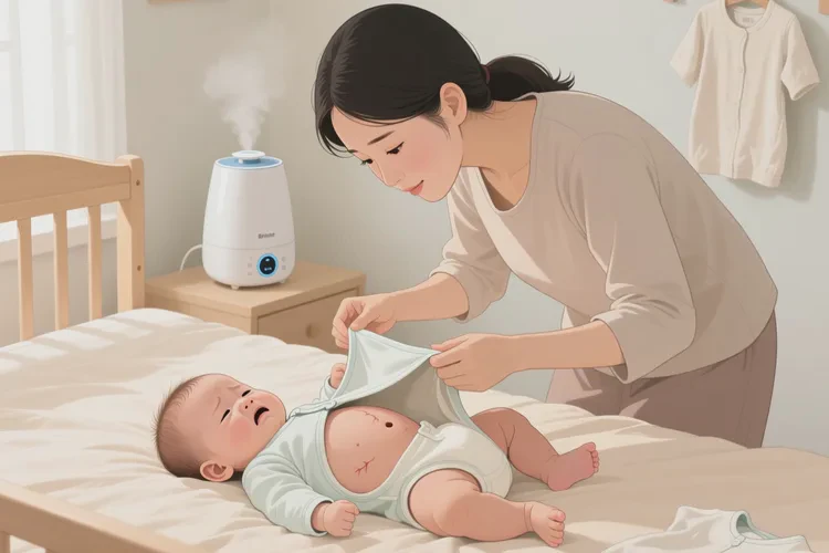 宝宝肚子上容易起湿疹能不能治愈(图1)