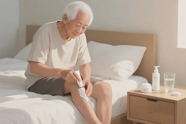 老人小腿出现湿疹可以治愈吗(图1)