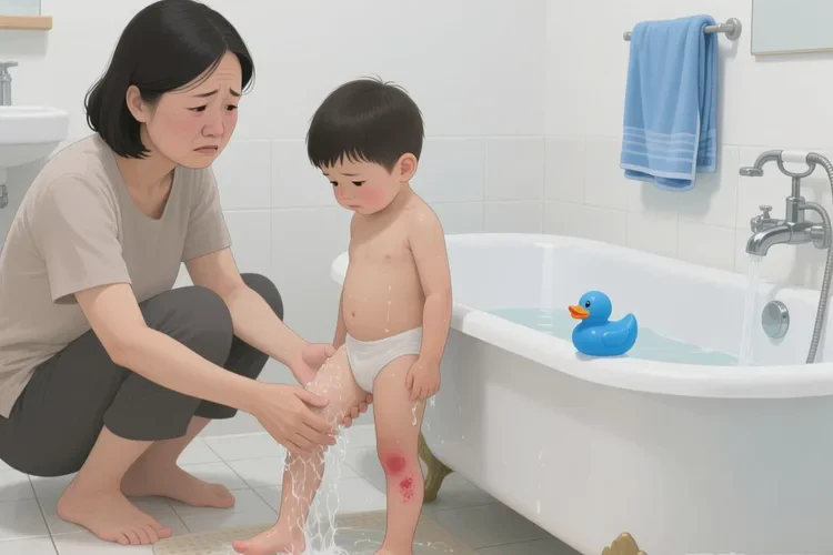 少儿小腿上偶尔长湿疹可以治愈吗(图1)