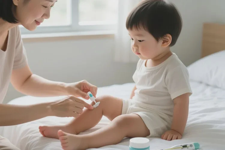 少儿大腿上有湿疹可以治愈吗(图1)