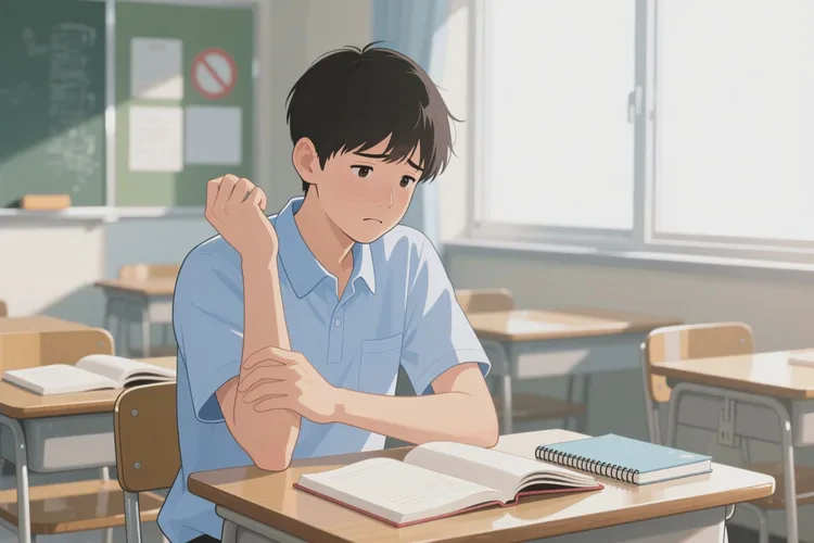 中学生手臂长湿疹能治愈吗(图1)