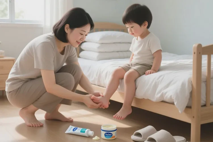 少儿脚上起湿疹可以治愈吗(图1)