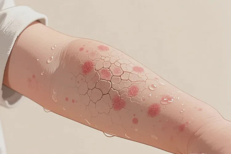 儿童手臂上偶尔长湿疹可以治愈吗(图2)