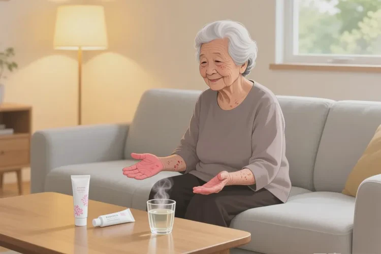 老人手上容易起湿疹可以治愈吗(图1)