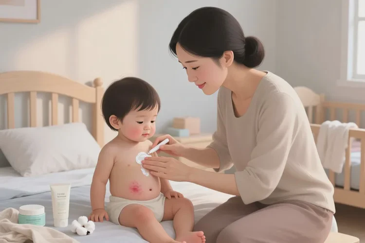 少儿肚子上有湿疹可以治愈吗(图1)