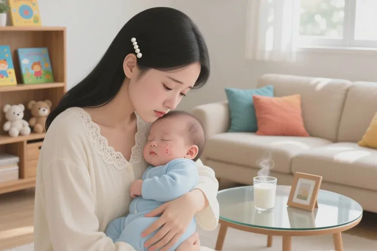 儿童面部偶尔长湿疹可以治愈吗(图1)