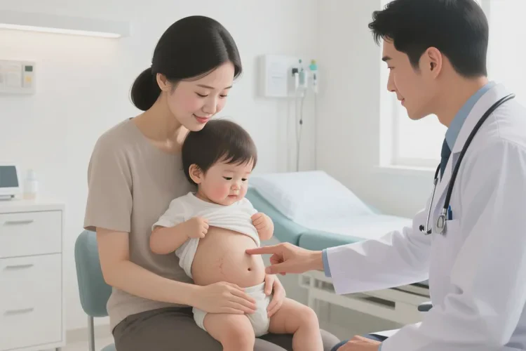 儿童肚子上偶尔起湿疹可以治愈吗(图1)