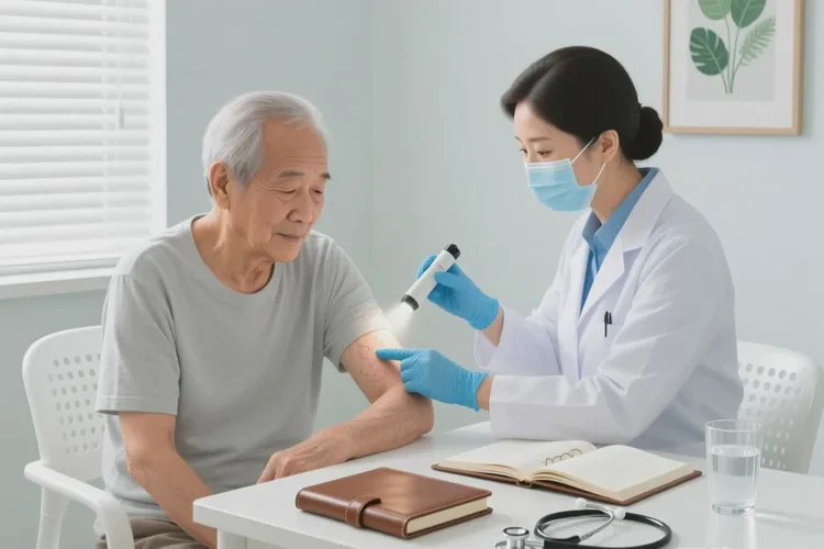 老人手臂偶尔长湿疹可以治愈吗(图4)