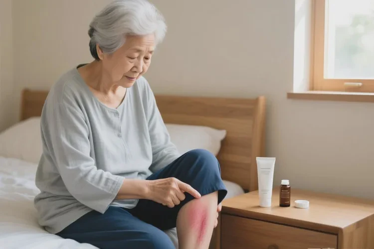 老年人大腿出现湿疹可以治愈吗(图1)