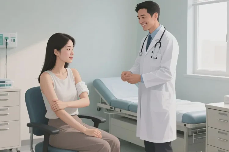 女性手臂上有湿疹可以治愈吗(图1)