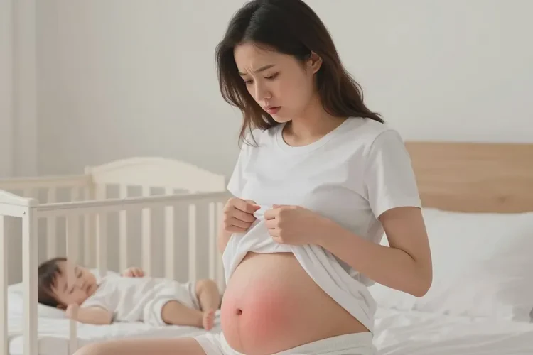 产妇肚子上容易起湿疹可以治愈吗(图1)