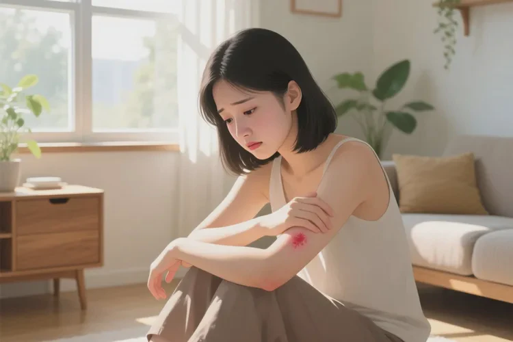 女性手臂上长湿疹可以治愈吗(图1)