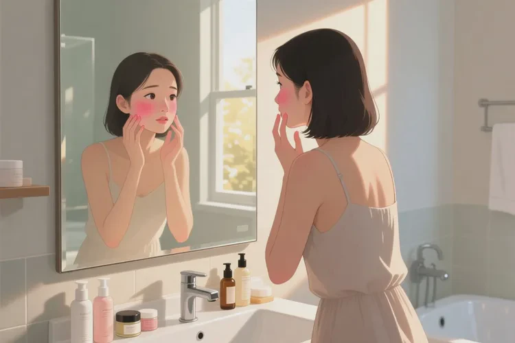 女性脸上起湿疹可以治愈吗(图1)