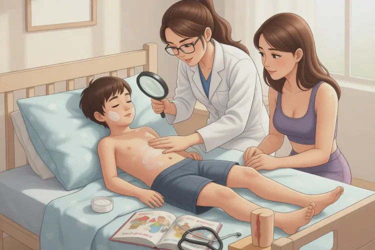 小孩肚子上出湿疹可以治愈吗(图2)