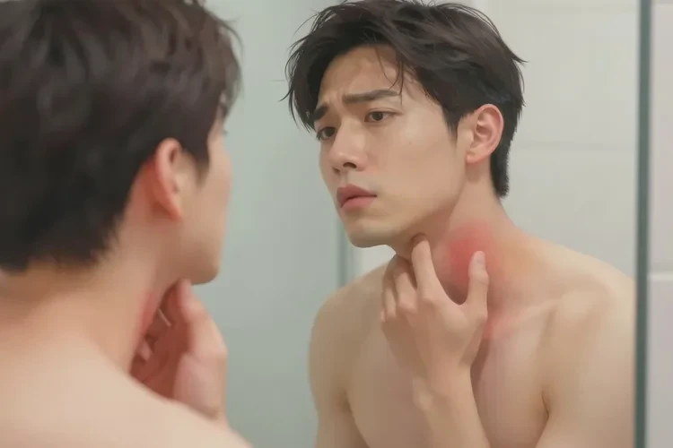 男性脖子上经常长湿疹可以治愈吗(图1)