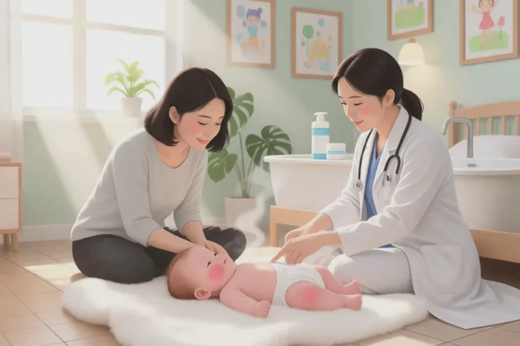 婴幼儿肚子上出现湿疹可以治愈吗(图1)