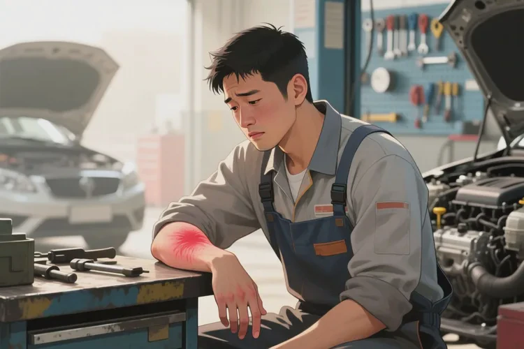 男性手臂上经常长湿疹可以治愈吗(图1)