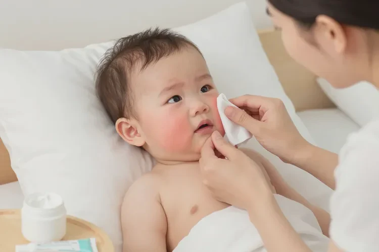 小儿面部经常起湿疹可以治愈吗(图1)