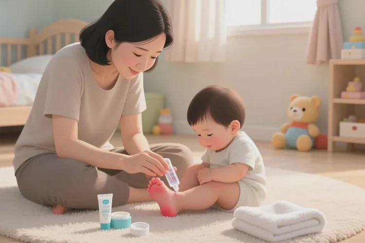 小儿脚上经常长湿疹可以治愈吗(图1)