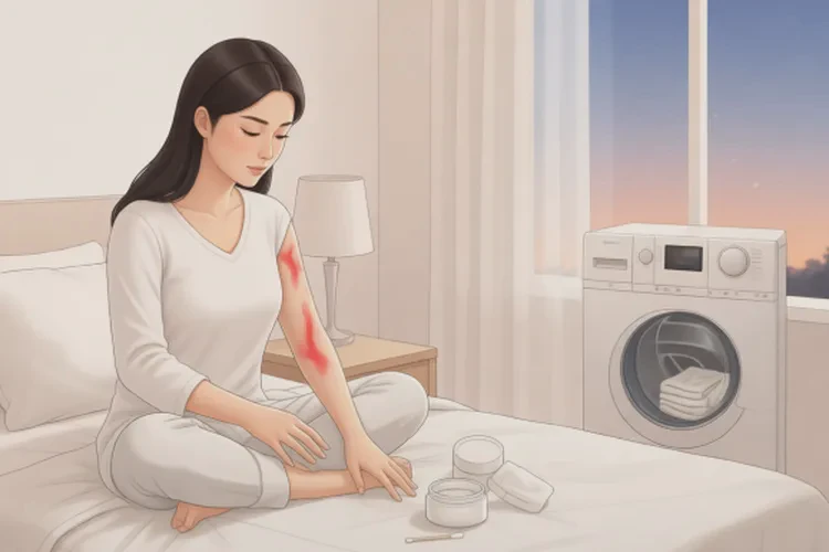 产妇手臂上偶尔起湿疹可以治愈吗(图1)