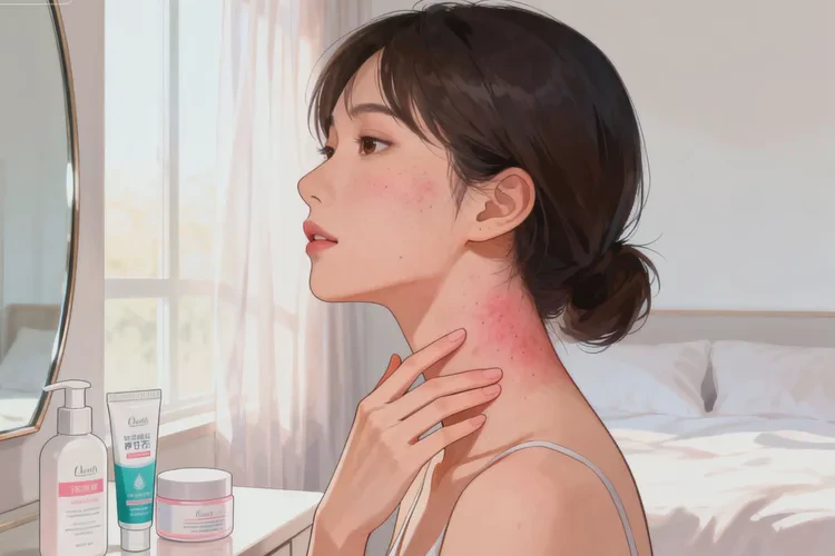 女性脖子偶尔起湿疹可以治愈吗(图1)