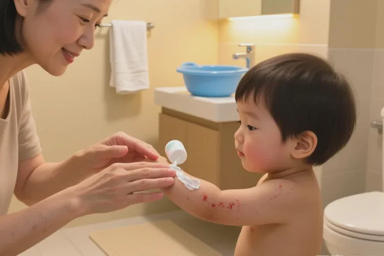 小儿手臂偶尔起湿疹可以治愈吗(图1)